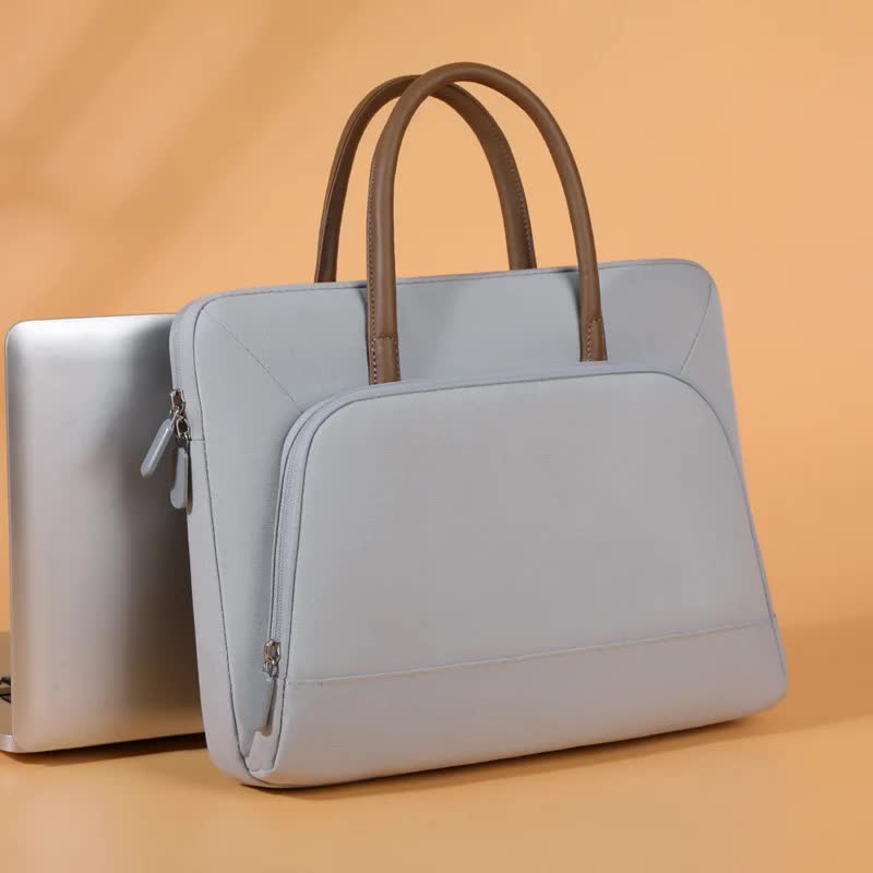 V888-ELOSUNG13196-210616-00 Grey Simple & Stylish Laptop Bag – Elegant Notebook Carrier for Students, Professionals, and Gift Purposes - Image 1