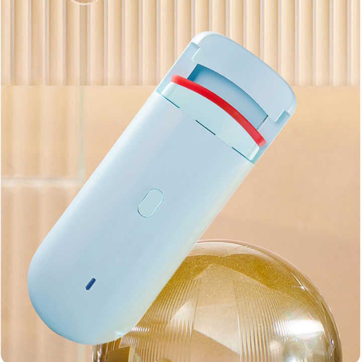 V888-ELOSUNG13431-211876-00 Light Blue Electric Heated Eyelash Curler, Portable Rechargeable Lash Curler, Long-Lasting Eyelash Curling Tool - Image 1