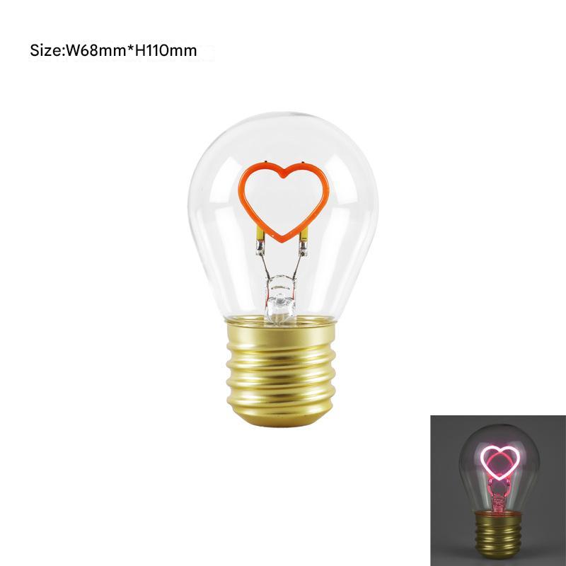 V888-ELOSUNG13925-213566-00 Heart Shape Portable USB Rechargeable LED Bulb - Night Light & Festive Decor - Image 1