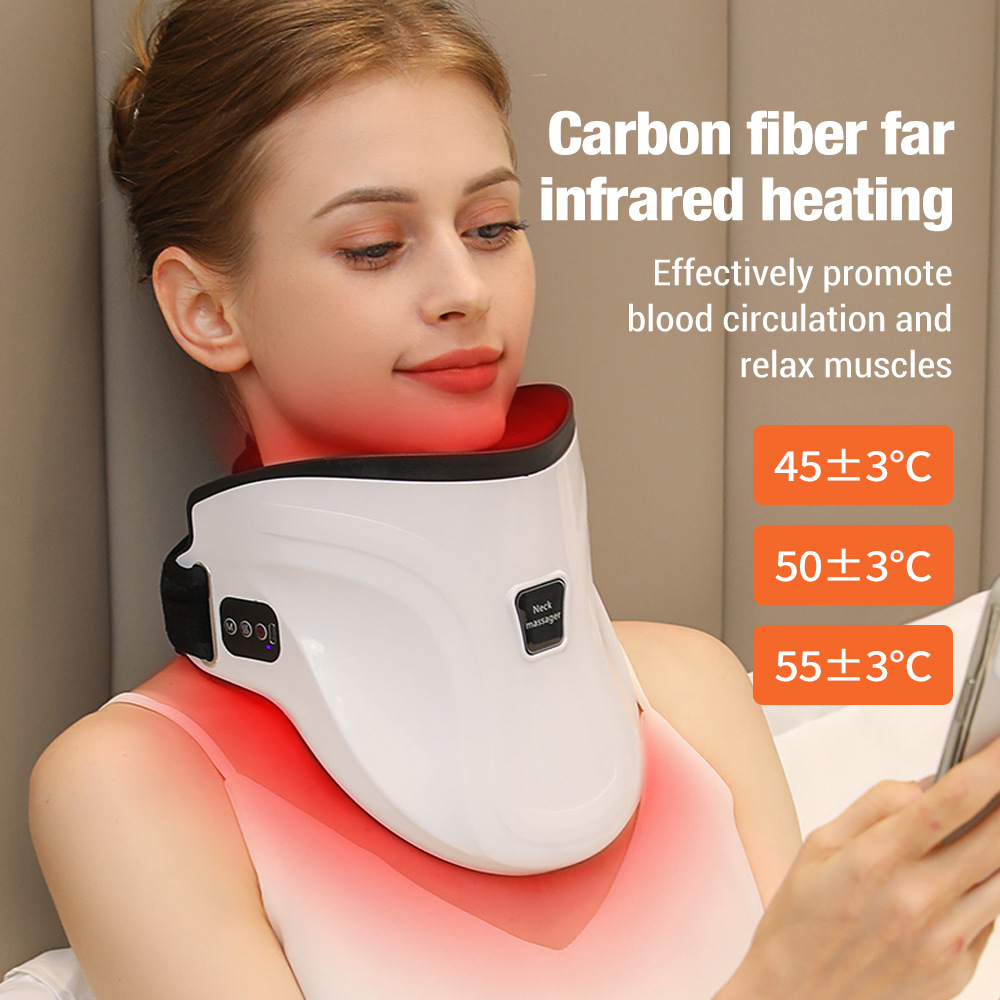 V888-ELOSUNG15024-211517-00 Electric Heated Neck Massager with Carbon Fiber Infrared Therapy & Customizable Temperatures - Image 1