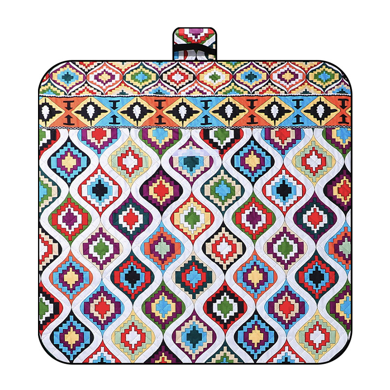 V888-ELOSUNG15051-211886-00 Thickened Waterproof Picnic Blanket - Portable Outdoor Beach Mat for Camping and Hiking 150*200cm(Morocco) - Image 1