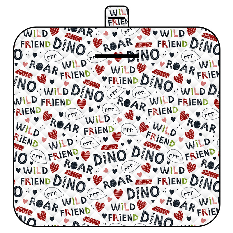 V888-ELOSUNG15053-211888-00 Thickened Waterproof Picnic Blanket - Portable Outdoor Beach Mat for Camping and Hiking 150*200cm(letter) - Image 1