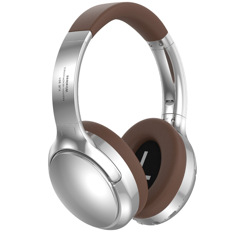 V888-ELOSUNG15080-211984-00 Brown VJE901 Wireless Bluetooth Over-Ear Headphones with Active Noise Cancelling - Image 1