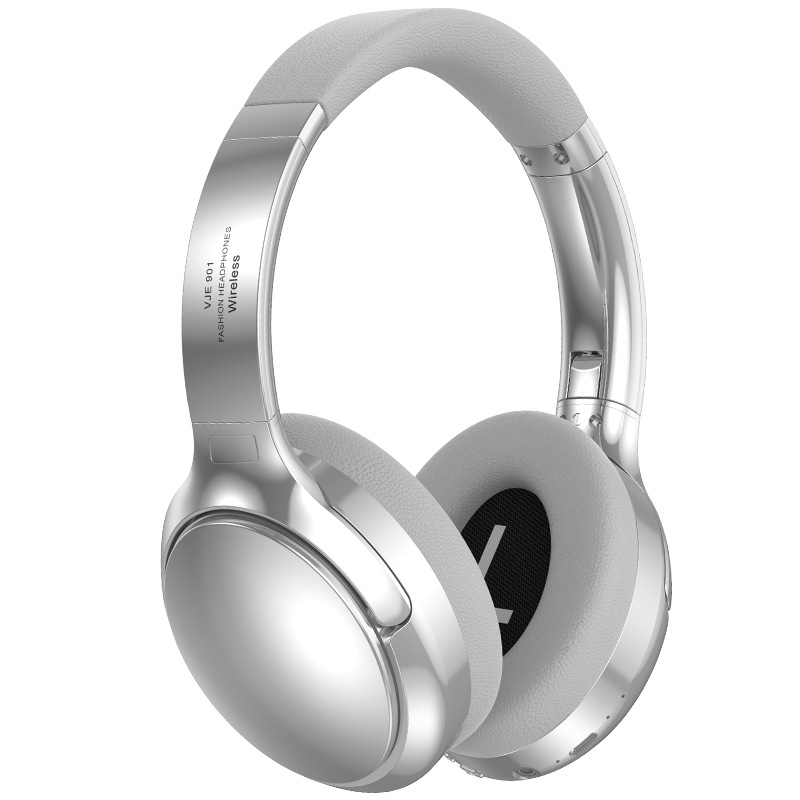 V888-ELOSUNG15081-211985-00 Silver VJE901 Wireless Bluetooth Over-Ear Headphones with Active Noise Cancelling - Image 1