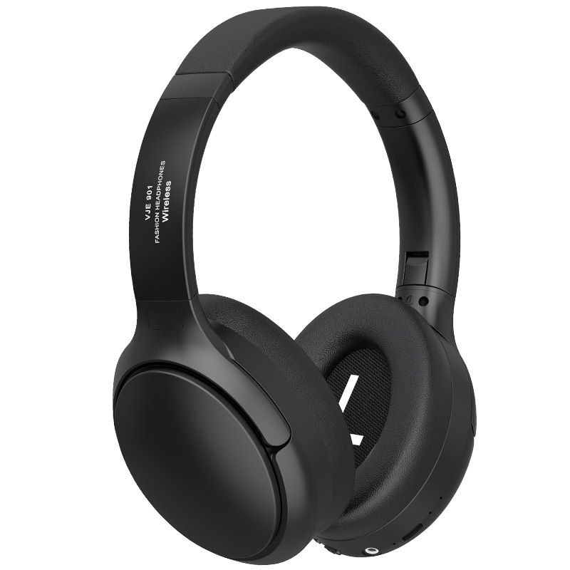 V888-ELOSUNG15082-211986-00 Black VJE901 Wireless Bluetooth Over-Ear Headphones with Active Noise Cancelling - Image 1