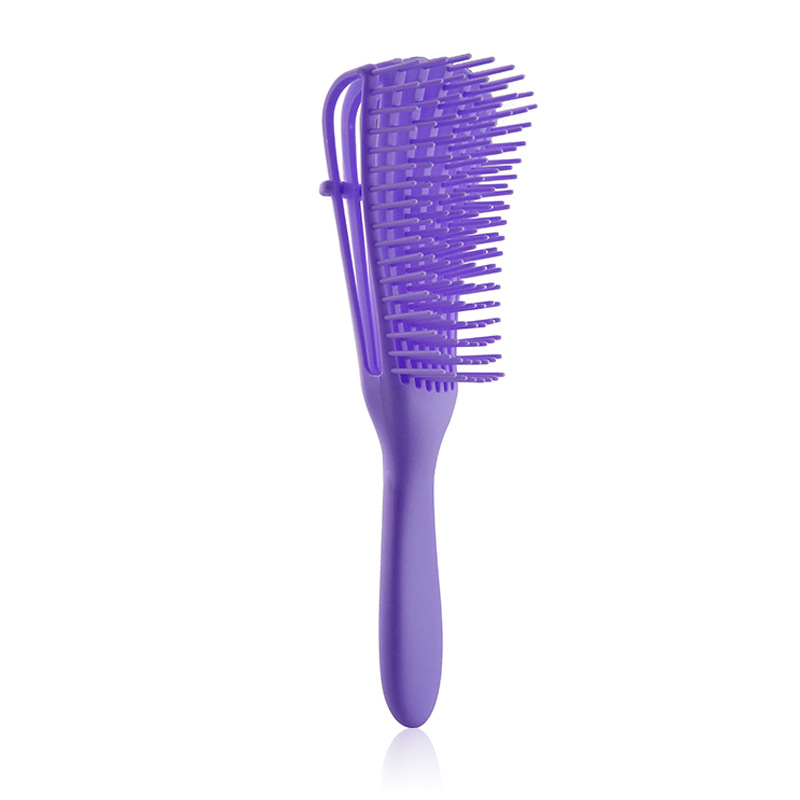 V888-ELOSUNG15109-211760-00 3PCS Purple Octopus-Style Detangling Brush - 8 Flexible Arms for Effortless Hair Styling - Image 1