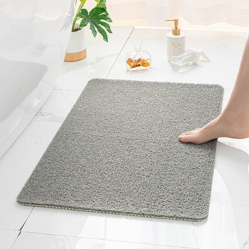 V888-ELOSUNG15187-212414-00 Gray Non-Slip Loofah-Style Bathroom Mat – Quick-Dry and Soft 40*60cm - Image 1