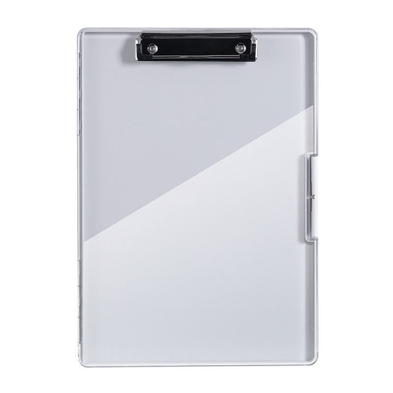 V888-ELOSUNG15222-212552-00 Light Gray A4 Plastic Document Storage Clipboard - Portable and Durable - Image 1