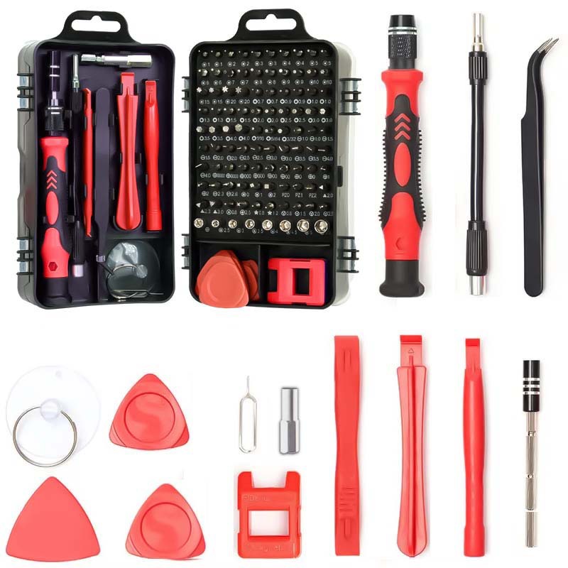 V888-ELOSUNG15421-213625-00 Red 115-in-1 Precision Screwdriver Tool Kit for Electronics and DIY Repair - Image 1