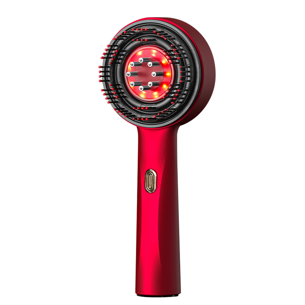 V888-ELOSUNG15488-214023-00 WN-02 Red Multi-Function Red Light Massage Comb with 3 Modes and Rechargeable Battery - Image 1