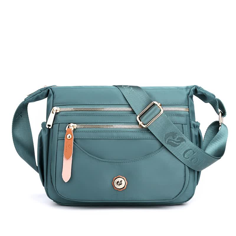 V888-ELOSUNG15676-214962-00 Light Blue Nylon Crossbody Bag with Multiple Compartments - Compact and Stylish Design - Image 1