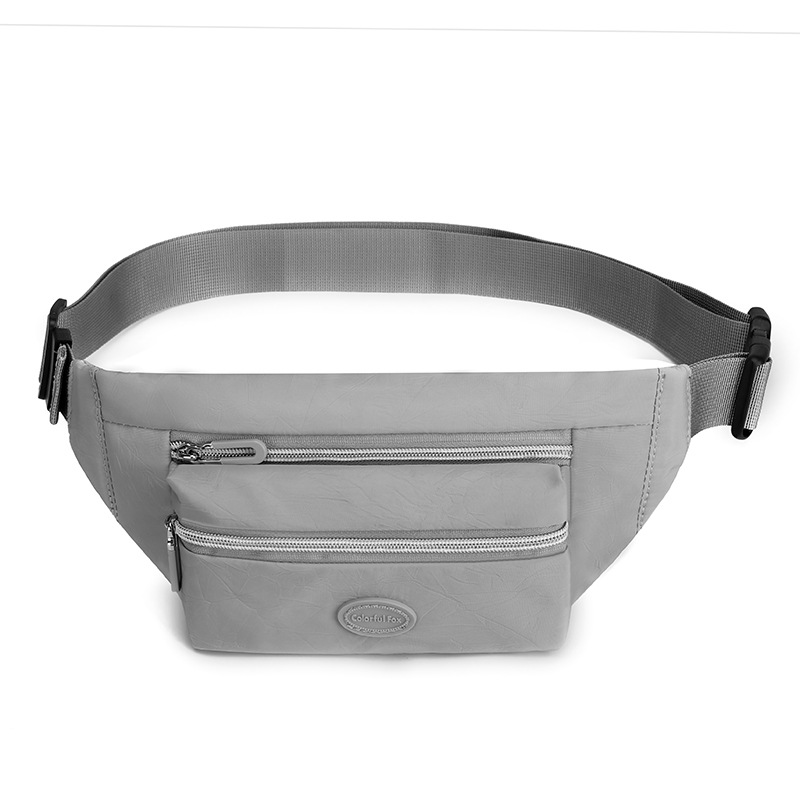 V888-ELOSUNG15982-216880-00 Grey Casual Chest Bag - Water-Resistant Compact Waist Pack for Women with Adjustable Strap - Image 1