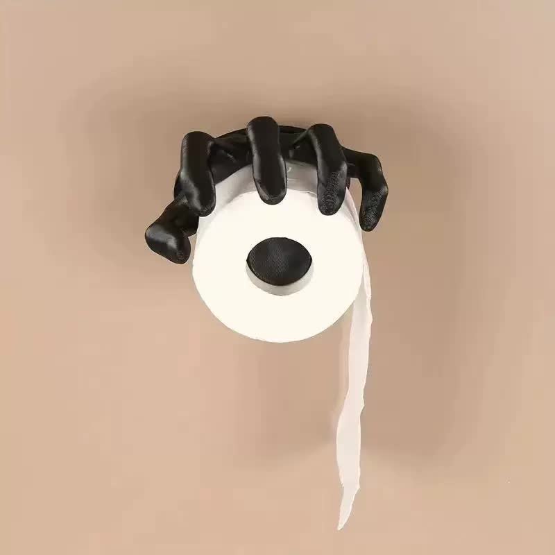 V888-ELOSUNG16091-214408-00 Creative Hand-Shaped Toilet Paper Holder - Unique Wall-Mounted Design - Image 1