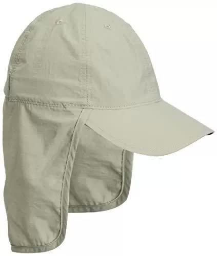 V888-ELOSUNG16102-214473-00 Khaki UV Protection Outdoor Sun Hat with Neck Flap – Lightweight and Breathable - Image 1