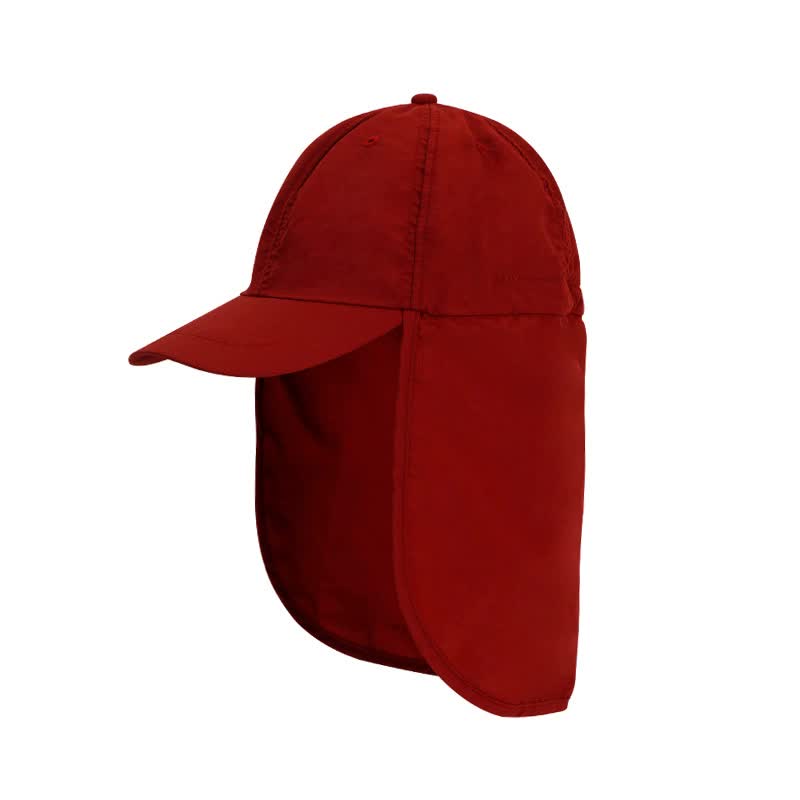 V888-ELOSUNG16105-214481-00 Red UV Protection Outdoor Sun Hat with Neck Flap - Lightweight and Breathable - Image 1