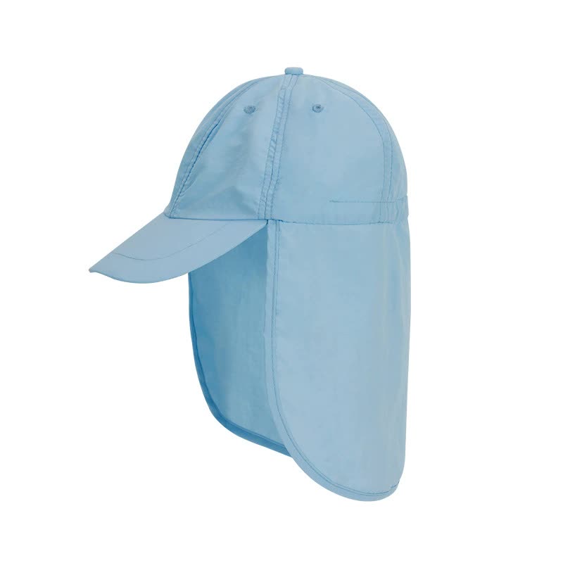 V888-ELOSUNG16106-214483-00 Blue UV Protection Outdoor Sun Hat with Neck Flap - Lightweight and Breathable - Image 1