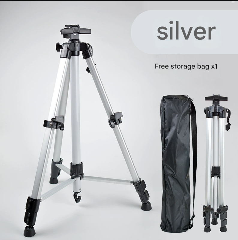 V888-ELOSUNG16281-215648-00 Silver Portable Folding Artist Tripod Easel - Adjustable Stand for Sketching & Painting (Collapses to 54cm) - Image 1