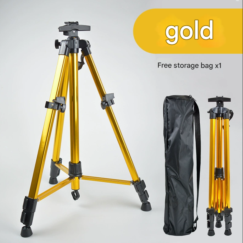 V888-ELOSUNG16282-215649-00 Gold Portable Folding Artist Tripod Easel - Adjustable Stand for Sketching & Painting (Collapses to 54cm) - Image 1