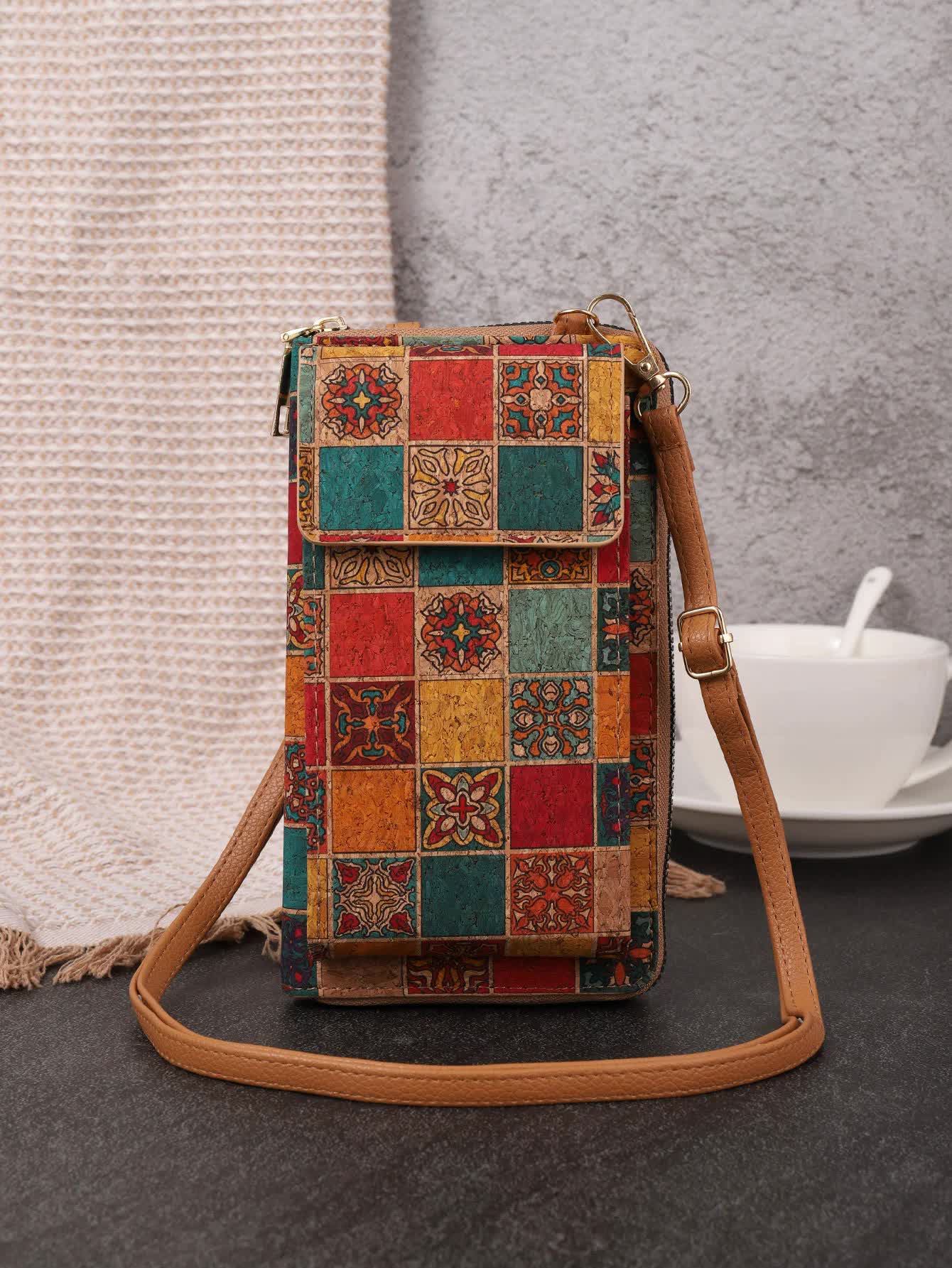 V888-ELOSUNG16310-215743-00 E Elegance Vintage Bohemian Style Wallet with Multi-Compartment Design - Large Capacity Zipper Clutch for Women - Image 1