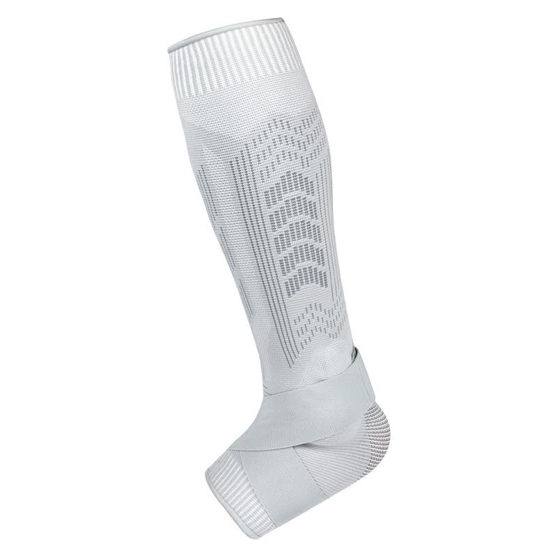 V888-ELOSUNG16340-216199-00 L White A pair Compression Sports Calf Sleeves with Silicone Shock Absorption - Protective Leg Support for Running and Training - Image 1