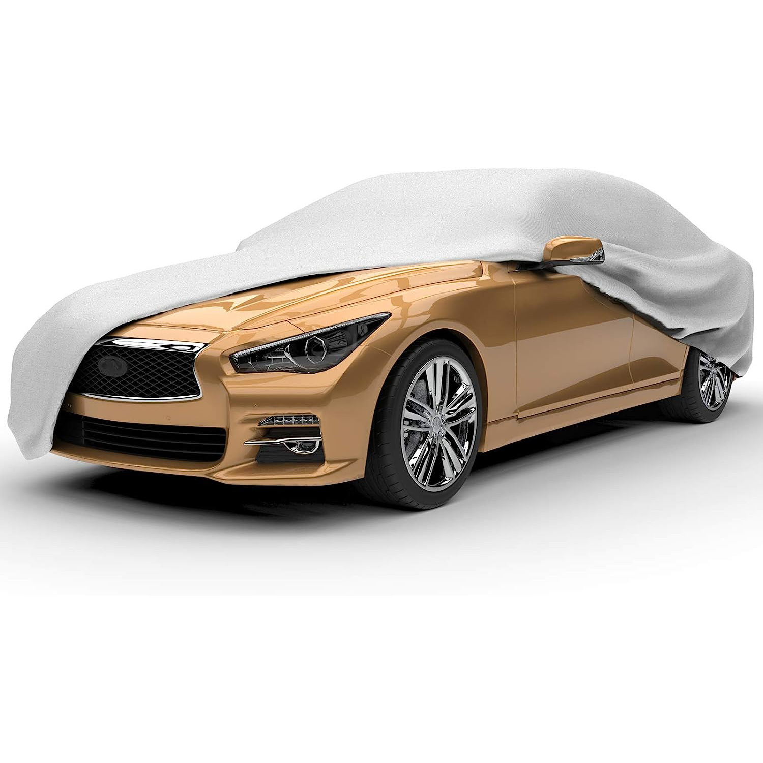 V888-ELOSUNG16514-216472-00 All-Season Car Cover, Waterproof and UV-Resistant, L Size, 480*175*120 cm, for Compact Cars - Image 1