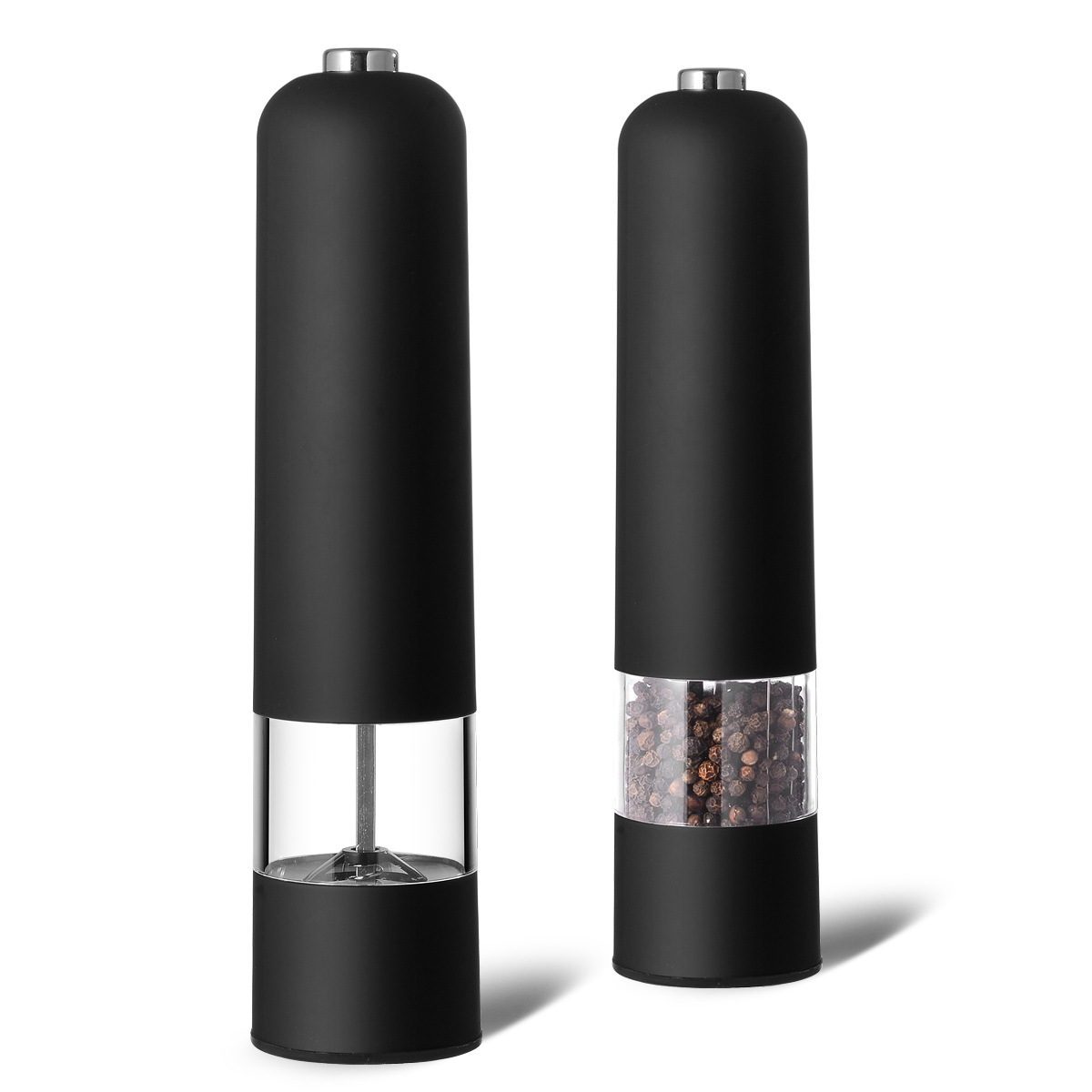 V888-ELOSUNG16643-216856-00 Black Elegant Electric Salt and Pepper Grinder - Modern and Compact for Effortless Seasoning - Image 1