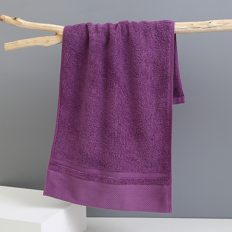 V888-ELOSUNG16767-223336-00 Purple Luxury 100% Cotton Face Towel Set - 3-Piece Thick & Absorbent Towels - Image 1