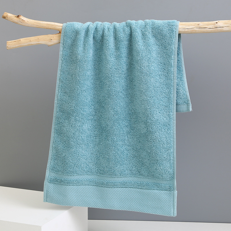 V888-ELOSUNG16769-223363-00 Light Blue Luxury 100% Cotton Face Towel Set - 3-Piece Thick & Absorbent Towels - Image 1