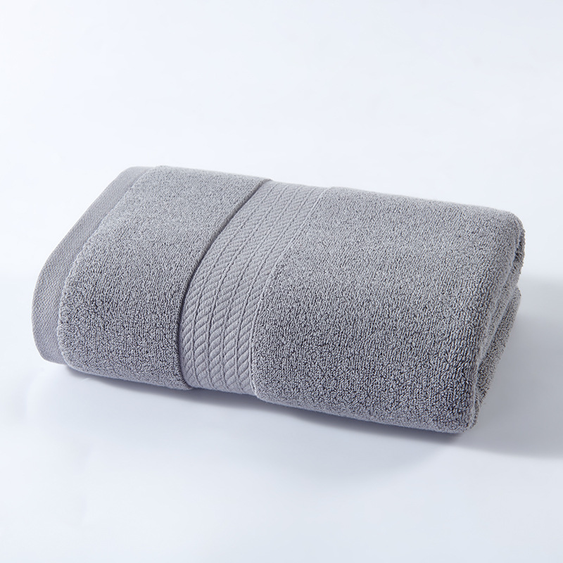 V888-ELOSUNG17821-224151-00 Grey Premium Thick Cotton Bath Towel for Adults - Soft and Absorbent Bathroom Towel - Image 1