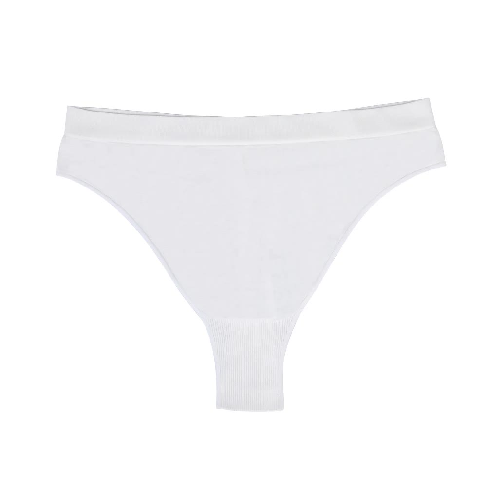 V888-ELOSUNG17907-224537-00 Size M White Comfortable High-Waisted Thong Underwear - 3-Pack for Everyday Comfort - Image 1
