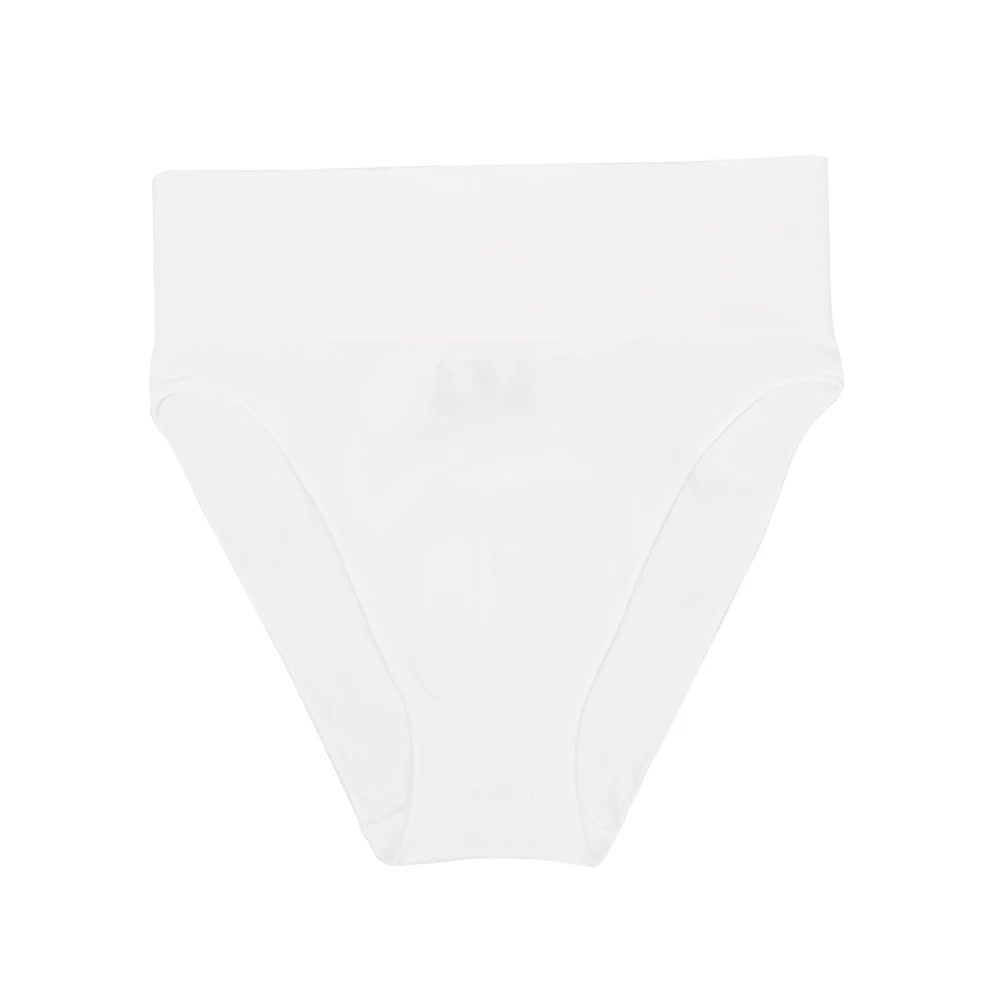 V888-ELOSUNG17915-224561-00 3 Pcs Size S White Microfiber High-Waisted Thong Underwear with Tummy Control – Slimming Comfort - Image 1
