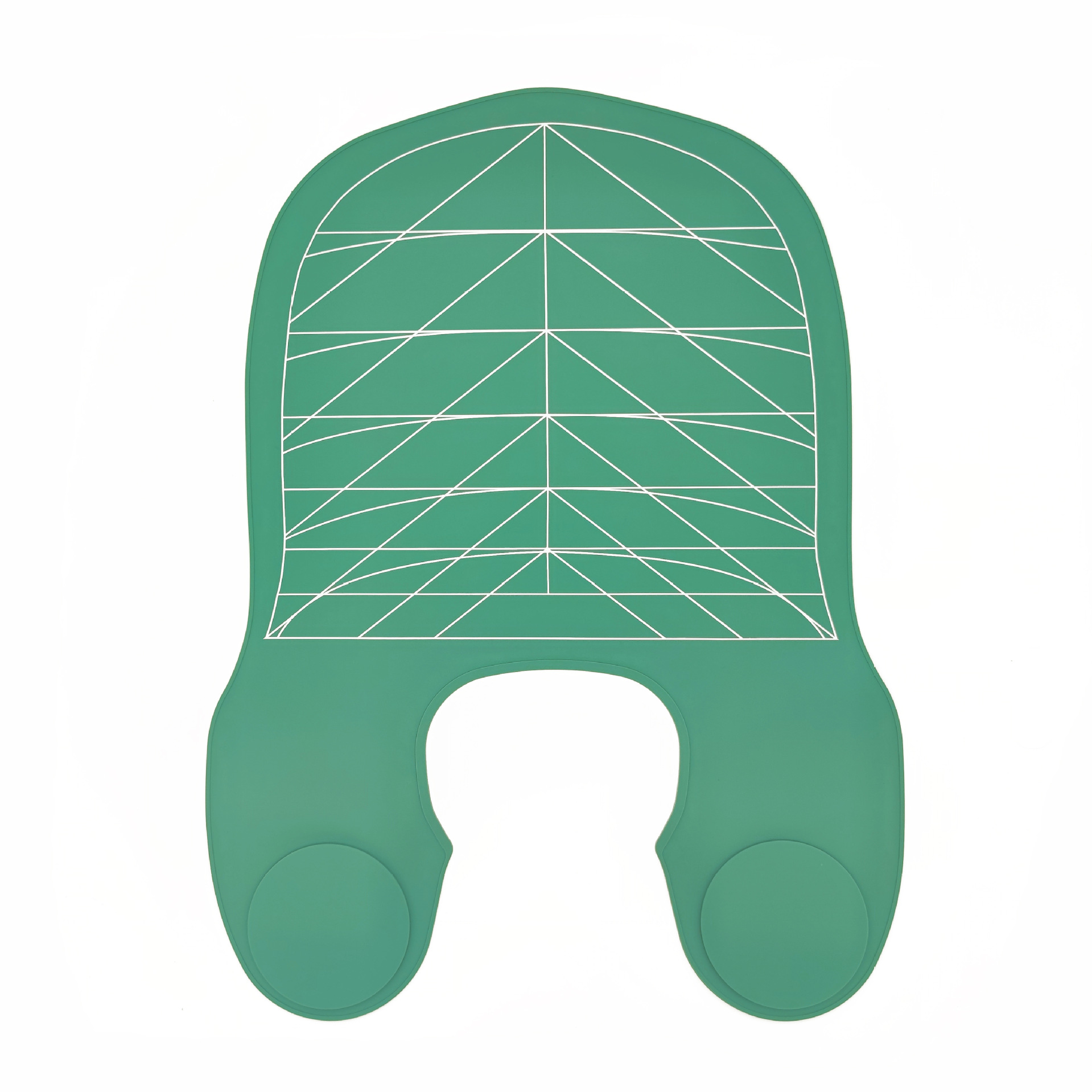 V888-ELOSUNG18076-202503071331-00 Green Striped Silicone Hairdressing Cape - Extended Oversized Shoulder Pad for Hair Dyeing and Perming - Image 1