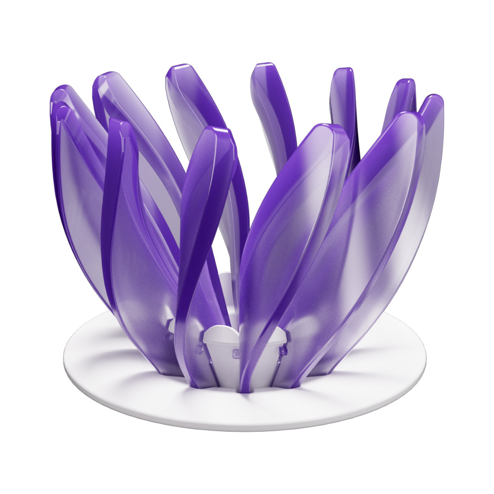 V888-ELOSUNG18150-202504171747-00 V60 Pour Over Coffee Dripper - Heat Resistant Brew Filter Cone - Purple(White Base) - Image 1