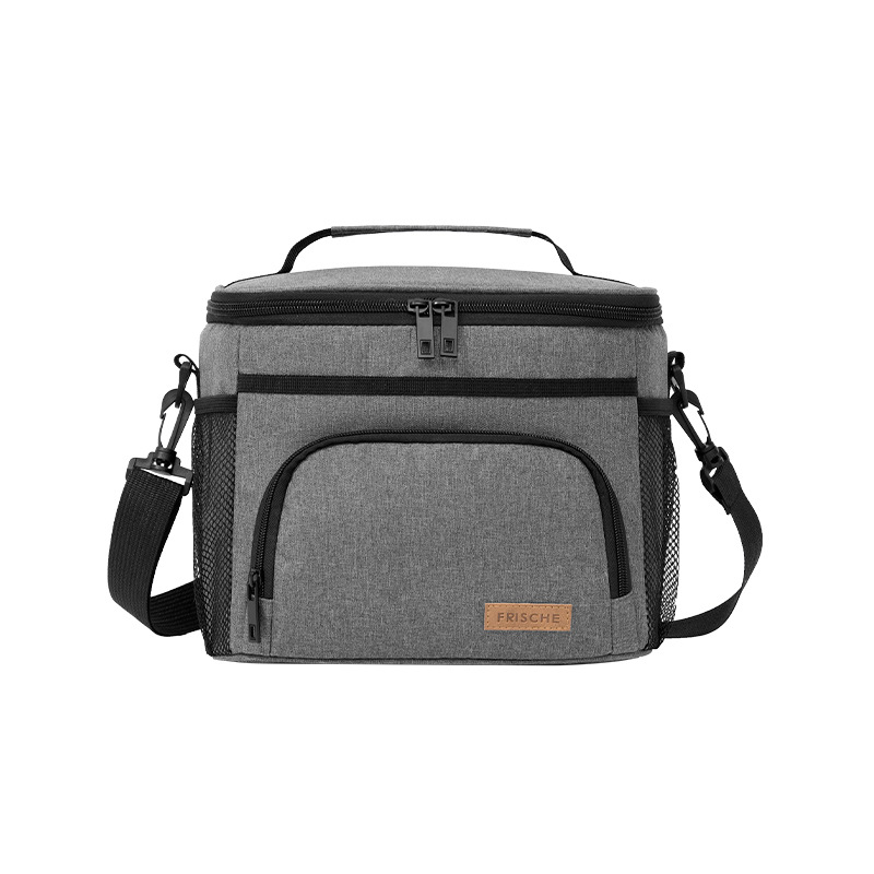 V888-ELOSUNG18192-202504281446-00 Grey Insulated Lunch Bag Cooler Tote - 9L Leakproof Thermal Lunch Box with Shoulder Strap & Pockets for Work, Picnic, Travel - Image 1