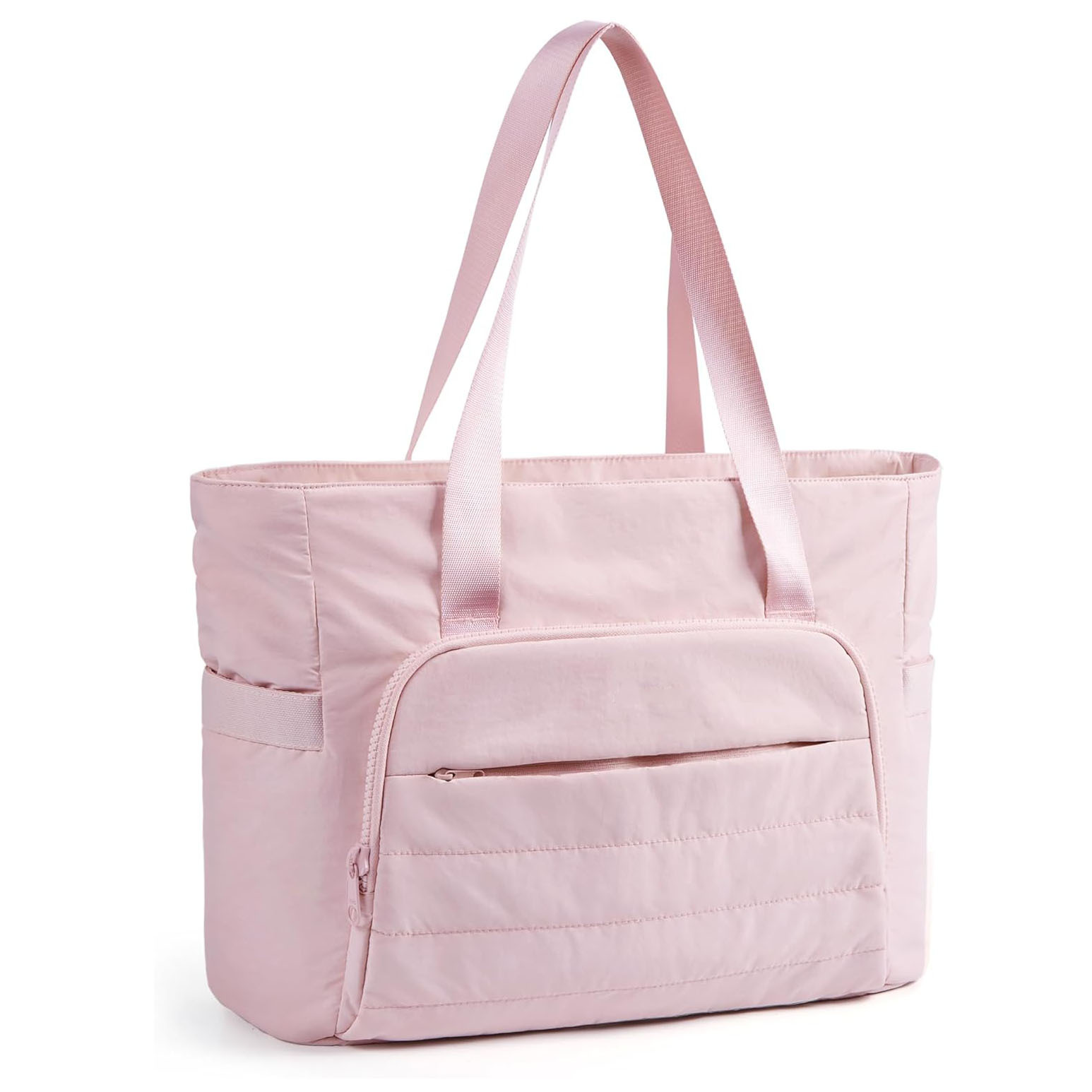 V888-ELOSUNG18197-202504281522-00 Pink Versatile Women's Gym Tote Bag with Yoga Mat Strap - 18L Carryall, Fits 15.6 Laptop, Multi-Pocket Organizer - Image 1