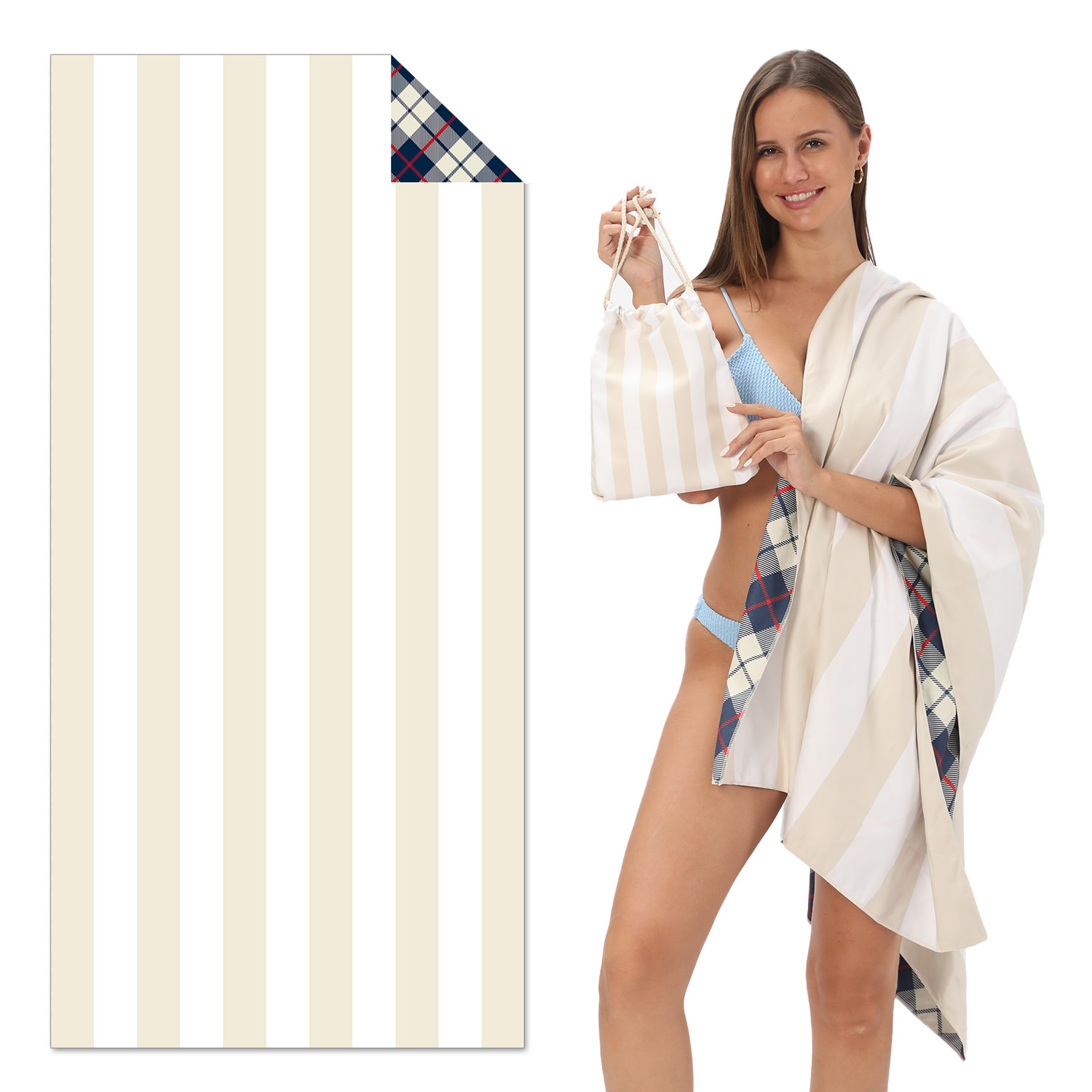 V888-ELOSUNG19533-202503071445-00 TW15 - Double-Sided Printed Beach Towel - Soft Microfiber - 100x180cm - Image 1