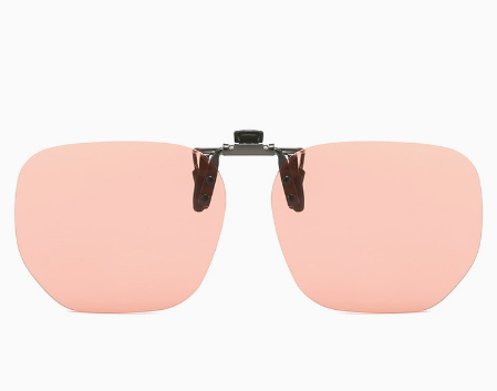 V888-ELOSUNG19701-202503121408-00 Chalky 2-Piece Flip-Up Sunglasses Clip-On Set for Glasses - UV-Protective Square Polarized Lenses for Driving - Image 1