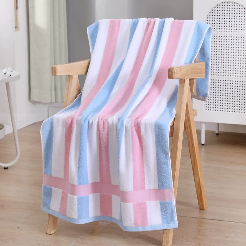 V888-ELOSUNG20016-224984-00 Pink Ultra-Absorbent Long-Fiber Cotton Large Bath Towel- Perfect for Home, Hotel, and Beauty Salons 140cm*70cm - Image 1