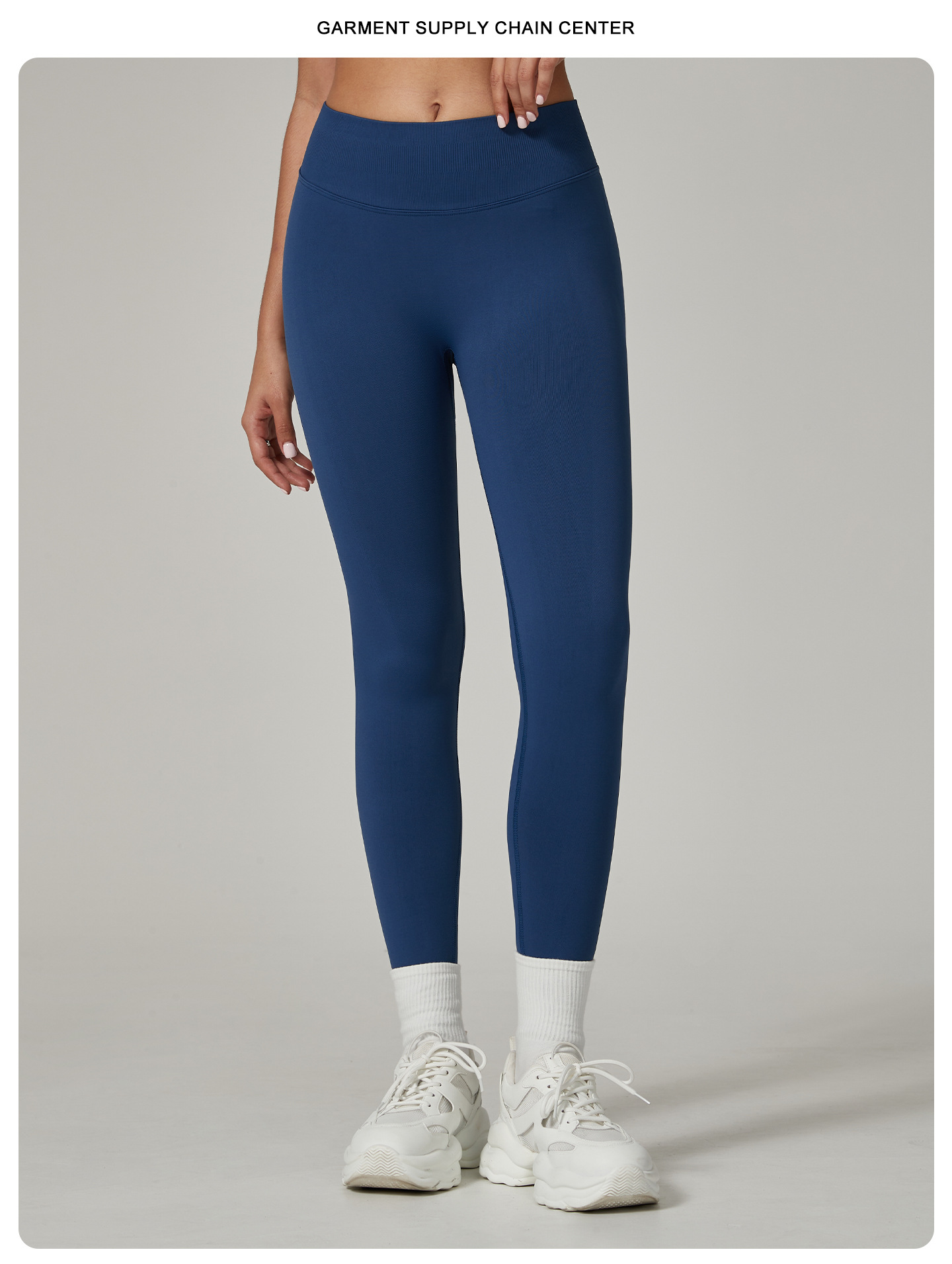 V888-ELOSUNG20250-225993-00 Dark Blue High-Waisted Butt Lift Yoga Pants for Women - Peach Hip Design, Full-Length Leggings, Workout and Fitness Activewear size M - Image 1