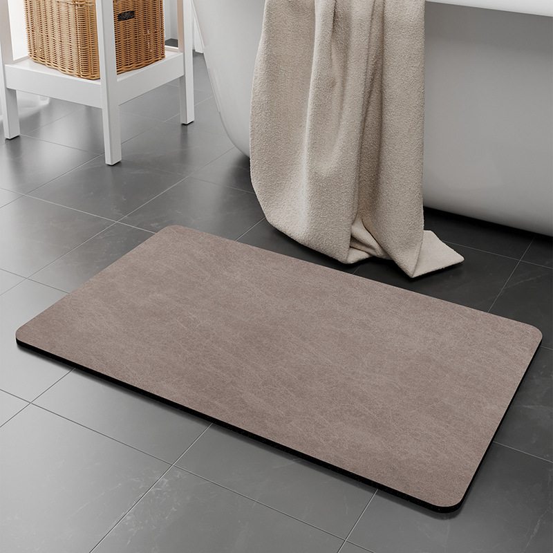 V888-ELOSUNG20625-202502261708-00 2 pcs Brown Quick-Dry Absorbent Non-Slip Bath Rug for Bathroom, Kitchen & Entryway 40x60cm - Image 1