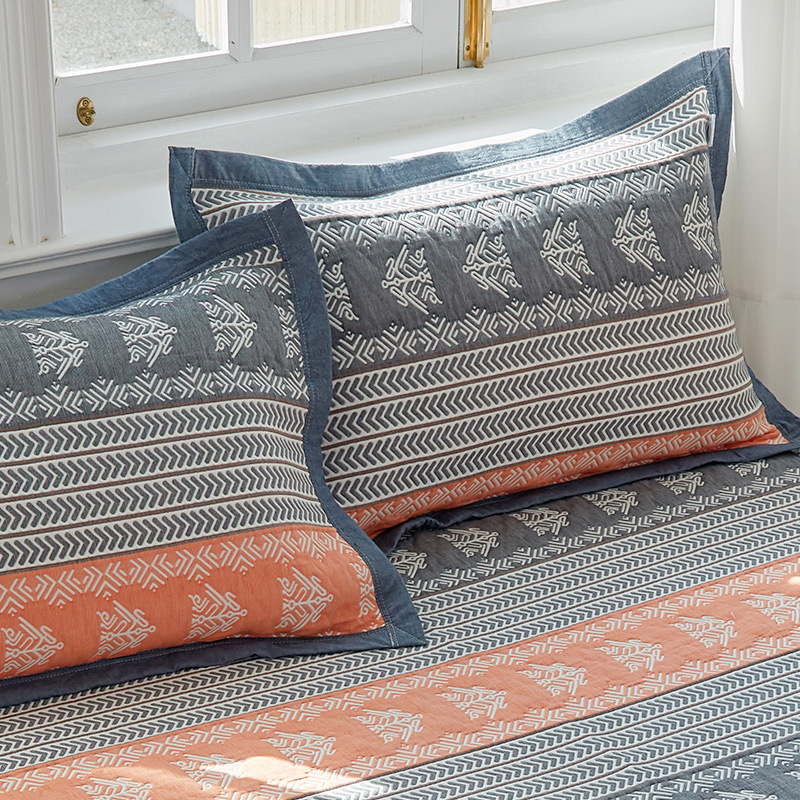 V888-ELOSUNG20672-202502281047-00 Snowflake Soft Cotton Gauze Pillowcase Set - Breathable, Non-slip, Extra Large (Pillow Core Not Included)56x80cm - Image 1