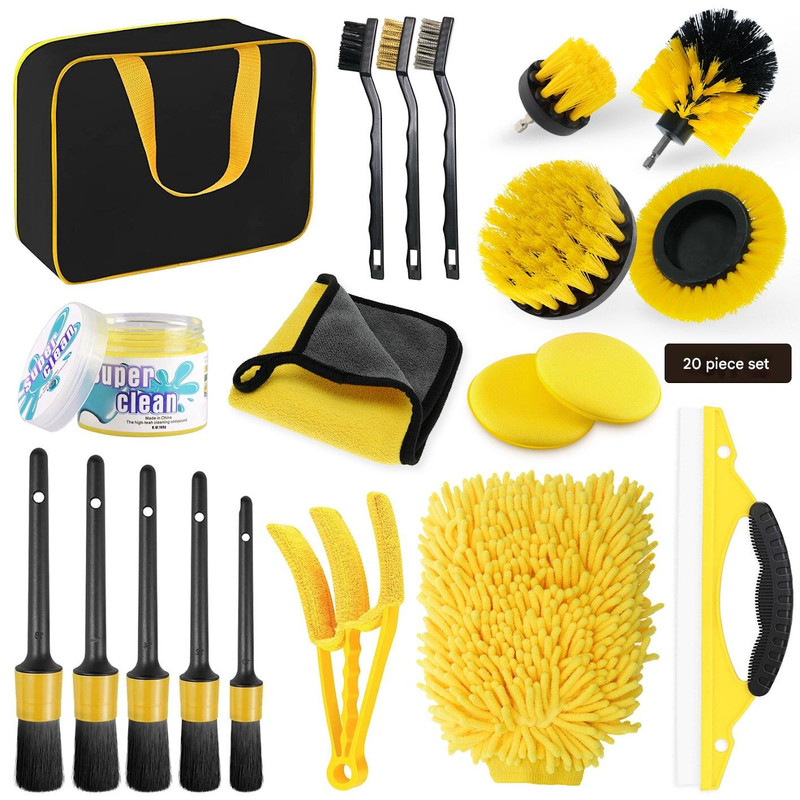 V888-ELOSUNG20850-202503071646-00 Car Cleaning Supplies - Complete Auto Detail Brush Set for Interior, Exterior, Wheels & Tires - Power Scrubber Drill Brush Kit Included - Image 1
