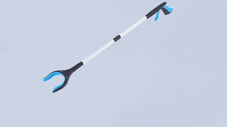 V888-ELOSUNG21155-226827-00 Blue Foldable Grabber Tool with Silicone Non-Slip Claws - Ideal for Litter Picking, Outdoor Use, and Household Cleaning - Image 1