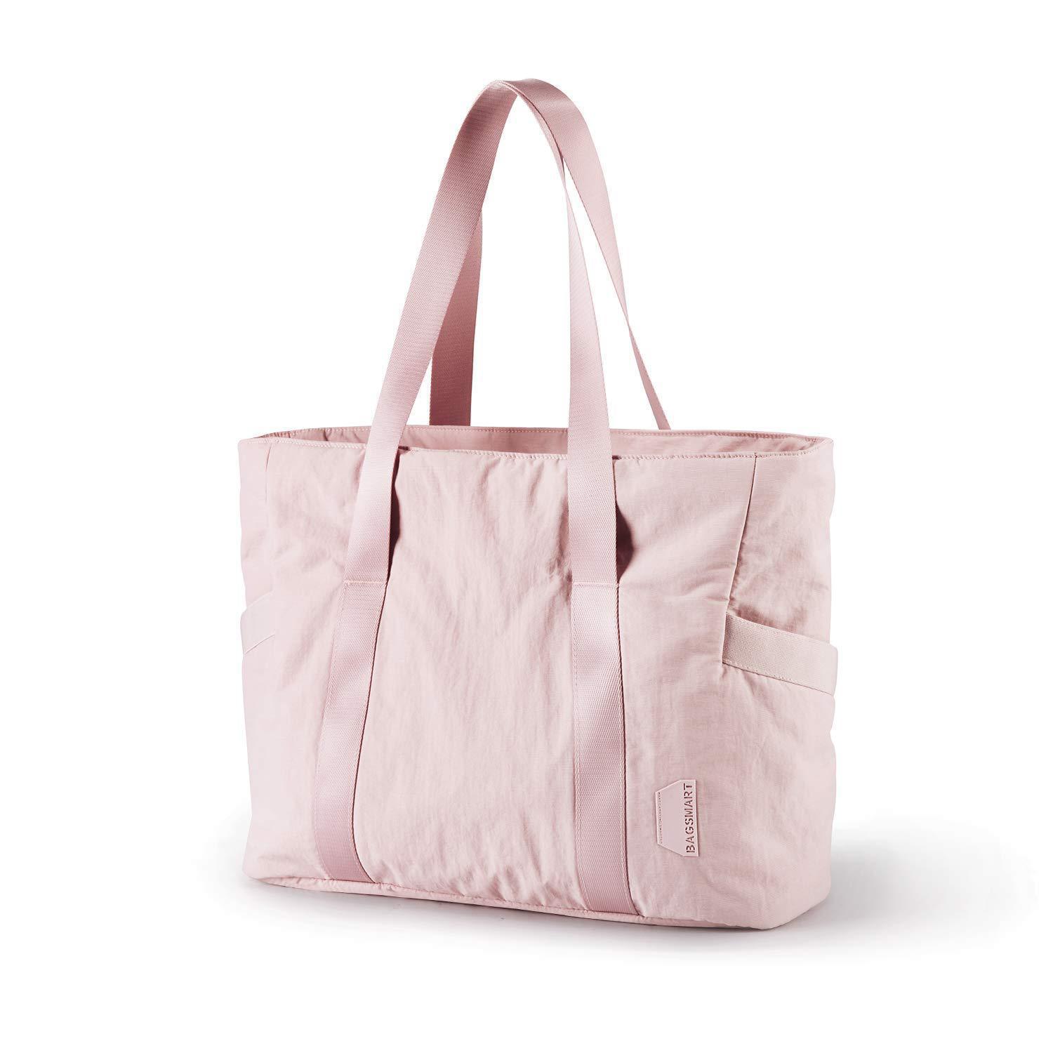 V888-ELOSUNG21171-226781-00 Pink Stylish and Practical Water-Resistant Tote Bag for Daily Use & Yoga - Spacious with Convenient Compartments - Image 1