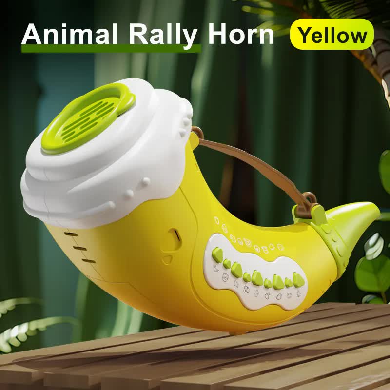 V888-ELOSUNG21177-227237-00 Yellow Interactive Animal Sound Whistle Horn for Kids – Lung Capacity Training and 30+ Sound Effects Toy - Image 1