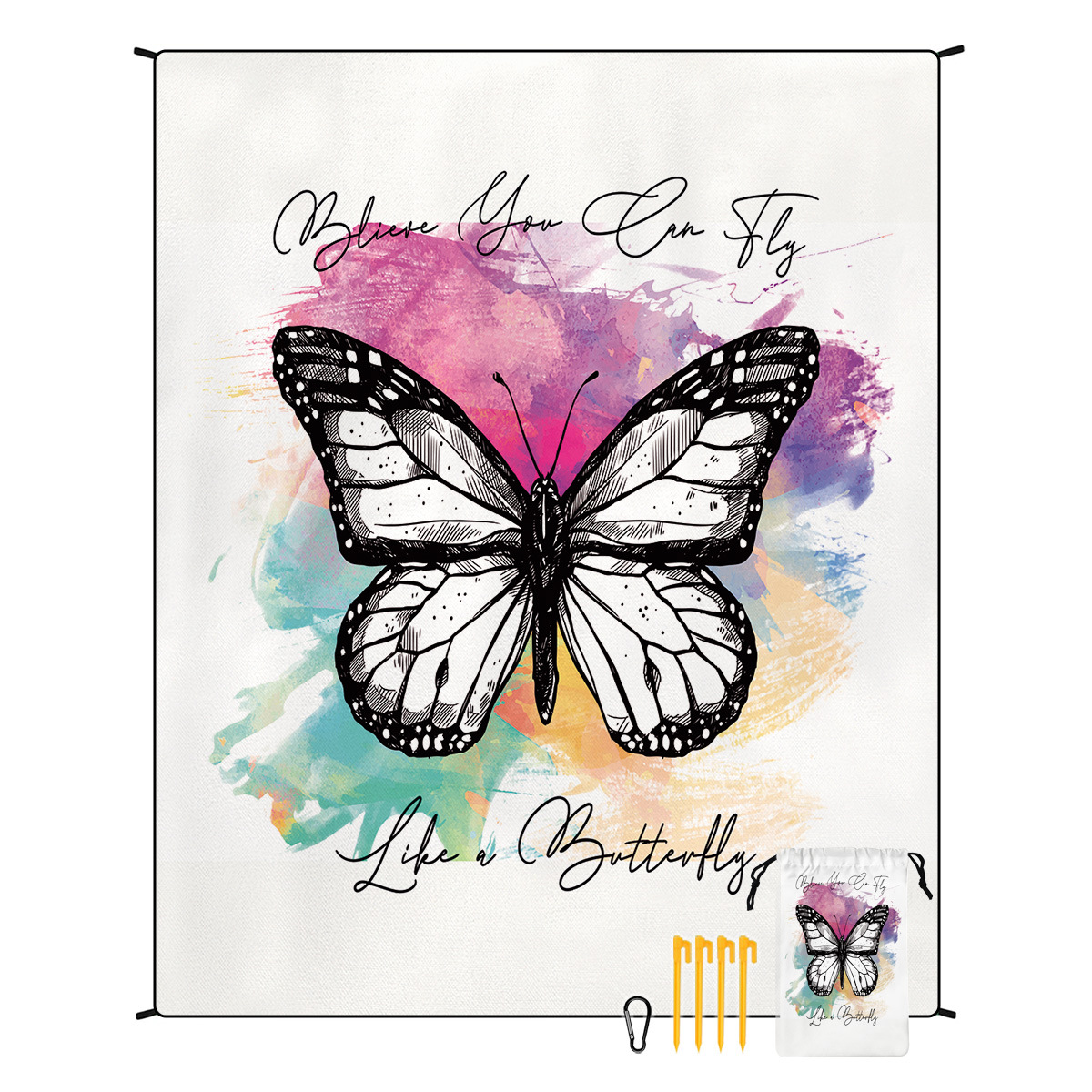 V888-ELOSUNG21236-202502241446-00 Style STD-001-27 Colorful Quick Dry Beach Mat Sand Proof Waterproof Outdoor Picnic Blanket - Compact & Lightweight - Image 1