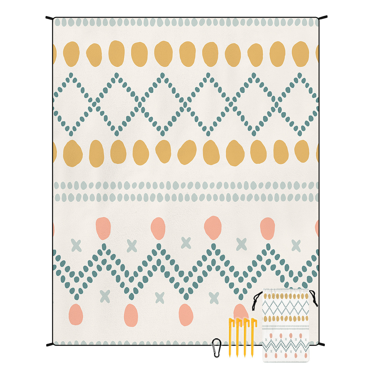 V888-ELOSUNG21242-202502241510-00 Style STD-001-33 Colorful Quick Dry Beach Mat Sand Proof Waterproof Outdoor Picnic Blanket - Compact & Lightweight - Image 1