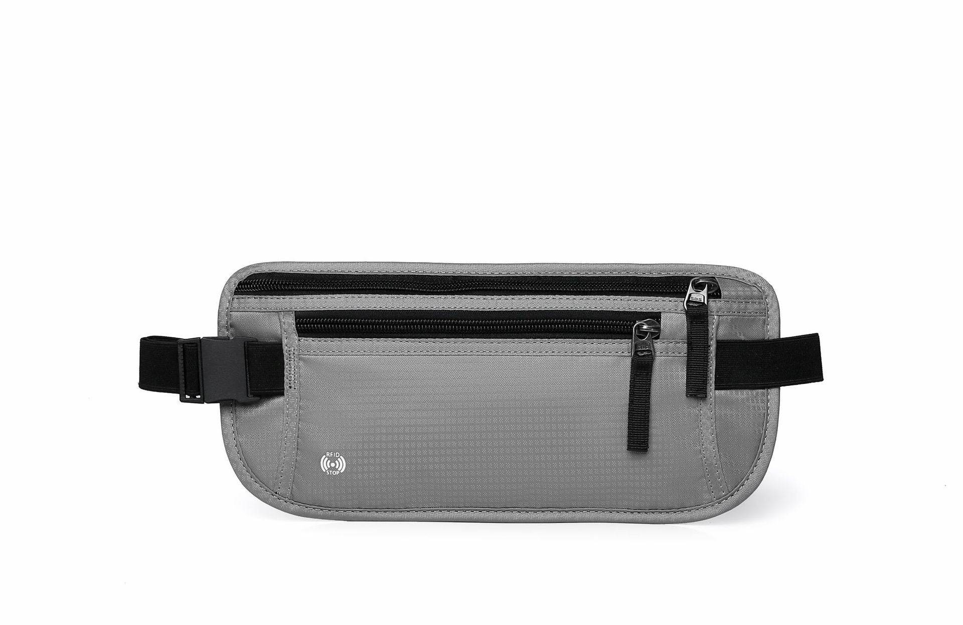 V888-ELOSUNG21406-202502271205-00 Light Grey Nylon Travel Waist Pack - Waterproof, RFID Blocking, Lightweight - Image 1