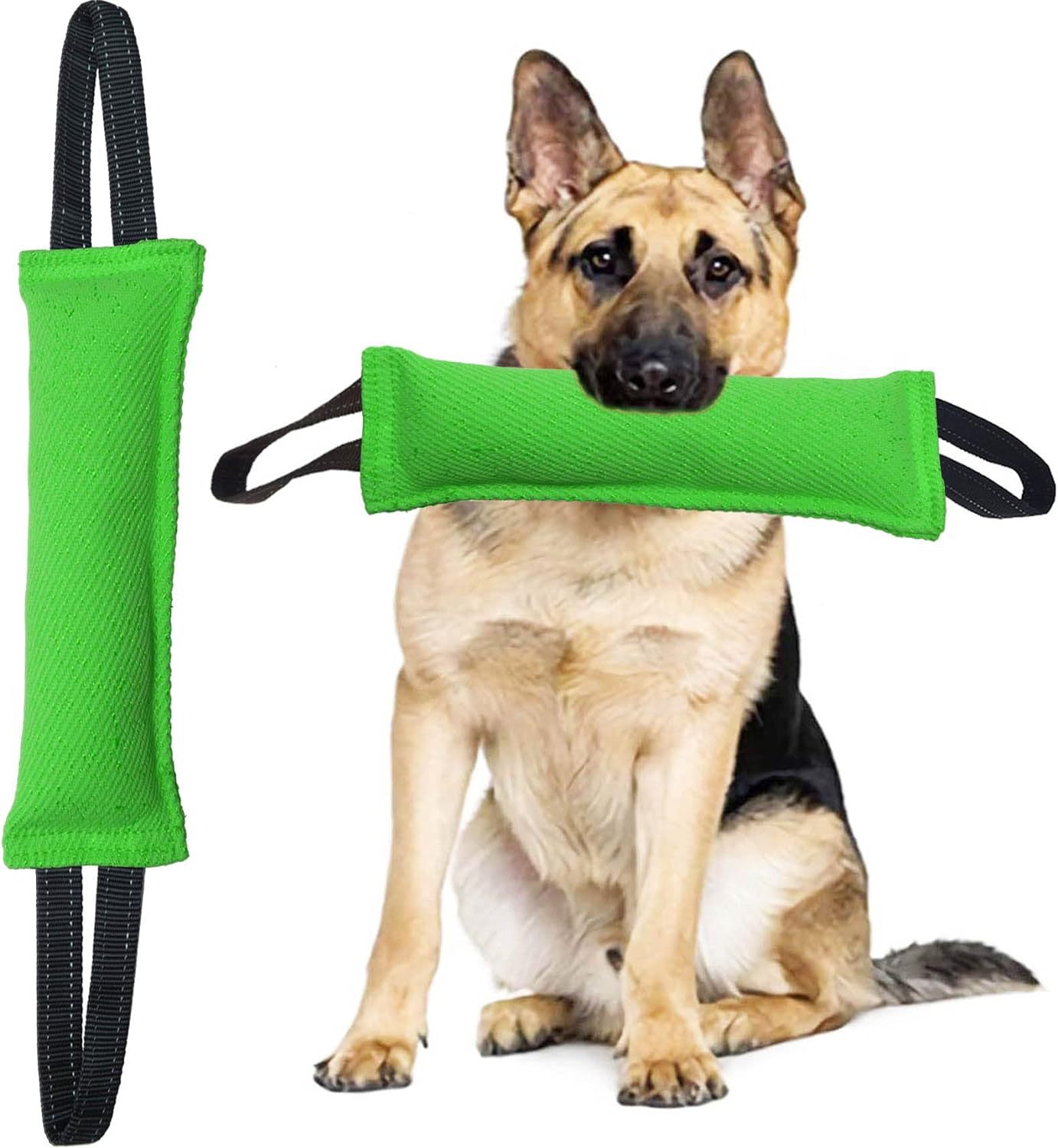 V888-ELOSUNG21857-202503121416-00 Green Durable 2-Pack Tug-of-War Dog Training Toy - Tear-Resistant, Safe & Interactive for All Breeds - Image 1