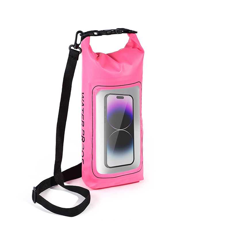 V888-ELOSUNG21931-202503141130-00 Pink 2L Waterproof Phone Pouch - Multi-Functional PVC Dry Bag for Swimming and Water Activities - Image 1
